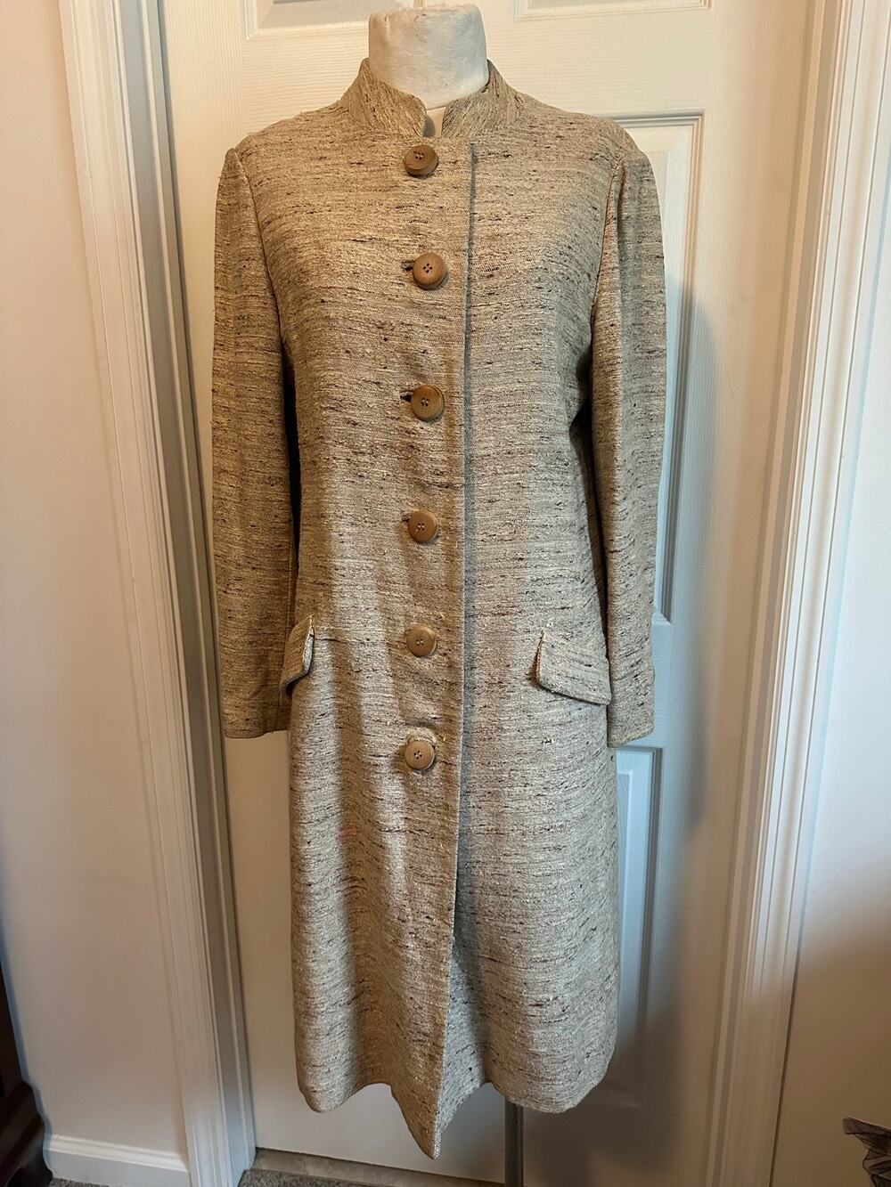 Vintage Don Draper tweed mod coat